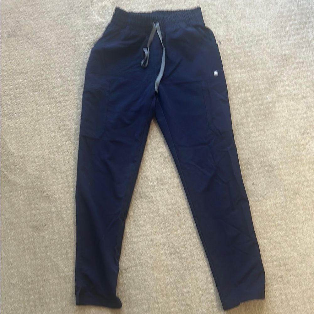 Navy Jogger Pants with Drawstring
